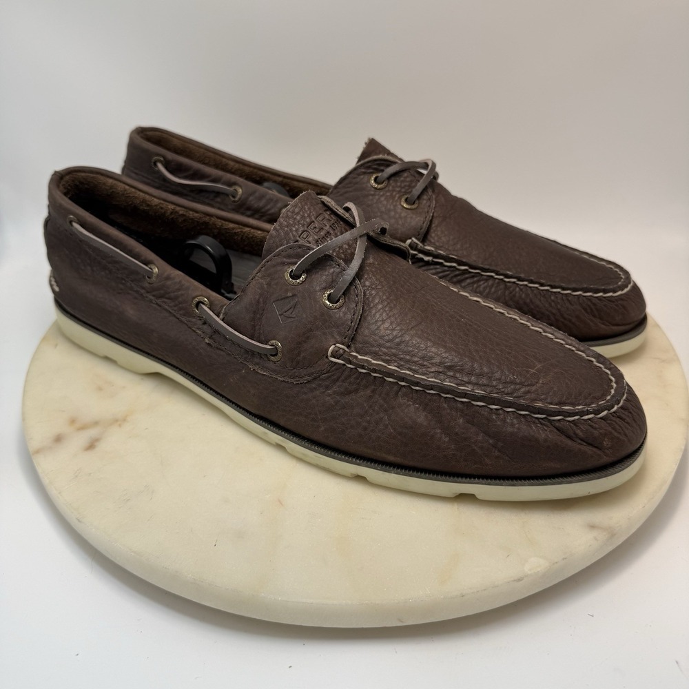 Sperry Top-Sider 21499 Authentic Original 2 Eye Brown Boat Shoe Men's Size 14M